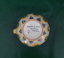 Load image into Gallery viewer, Wine Carafe 'Yellow Peacock Feathers'