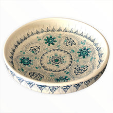 Load image into Gallery viewer, Bowl 'Little Palms' Blue and Green
