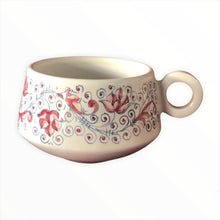 Carica l'immagine nel visualizzatore di Gallery, Maiolica Tea Cup with Saucer Umbrian Rose
