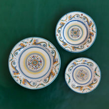 Carica l'immagine nel visualizzatore di Gallery, italian majolica dining set handpainted dragon design yellow
